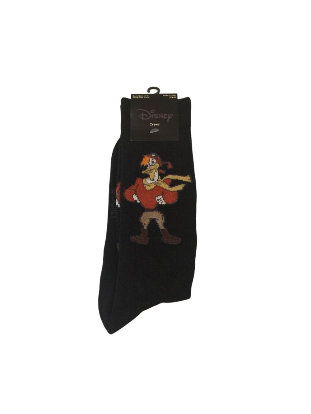 Disney Ducktales Launchpad McQuack Mens' Crew Socks Size 10-13